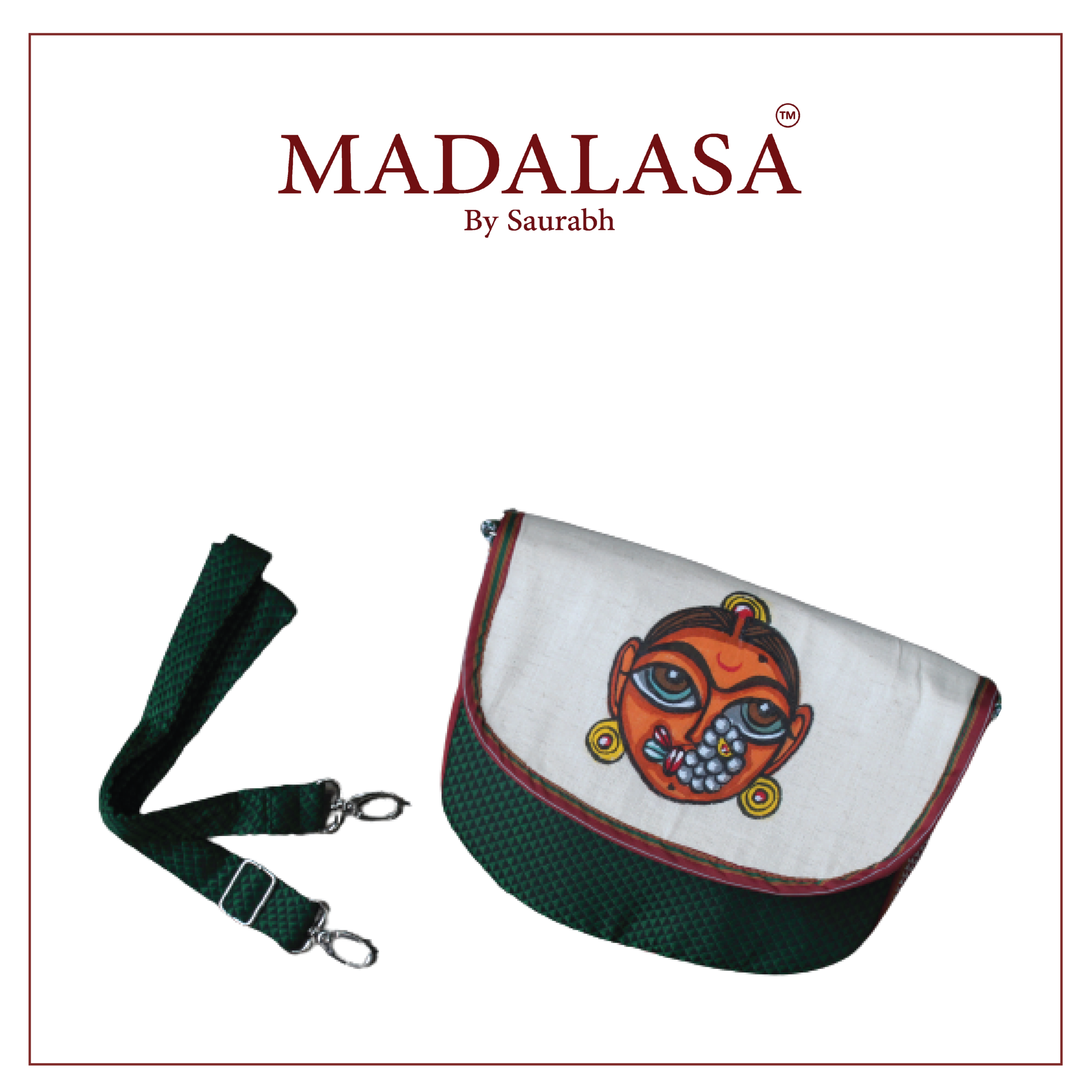 Green Khun -Face sling bag